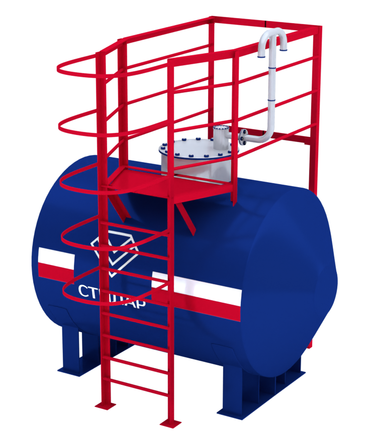 Горизонтальный резервуар РГСН для масла 10 м³ от завода-производителя